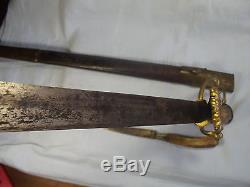 10. Rare aristocratic hunting knife dagger sword saber with scabbard small knife
