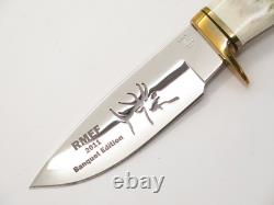 11 Buck 192 Vanguard RMEF Limited Custom Banquet Elk Cutout Fixed Hunting Knife