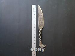 13-inch damascus stainless steel bird shaped twisted handle fixed blade knife