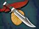 15 Inches Bowie-Style Fixed Blade Knife Decorative Replica with Leather Sheath