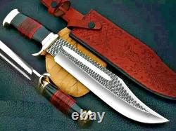 15 Inches Bowie-Style Fixed Blade Knife Decorative Replica with Leather Sheath