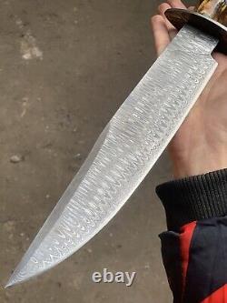 16 BEAUTIFUL HANDMADE DAMASCUS STEEL HUNTING BOWIE KNIFE HANDLE STAH HORN 6 pcs