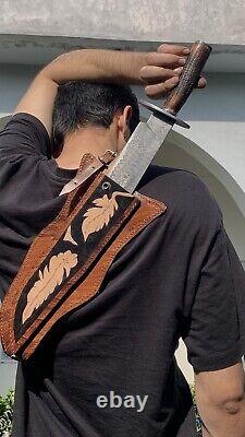 16 BEAUTIFUL HANDMADE DAMASCUS STEEL HUNTING BOWIE KNIFE HANDLE STAH HORN 6 pcs