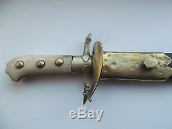 16. Rare Old German long military hunting dagger knife saber sword 19th. Century
