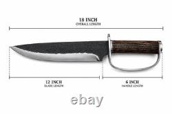 18 Vintage Short Sword Hunting Knife Stag Horn Handle & D-Guard Product Descr