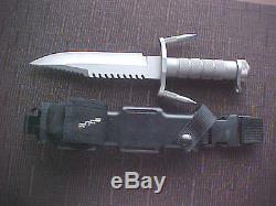 184 Pat Pending BUCK SURVIVAL KNIFE Bowie Hunting Camping Fighting Combat EXC+