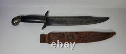 1880s To 1930s Middle Eastern Knife 14 OAL Clip Point, 2 Fullers, Horn Handle