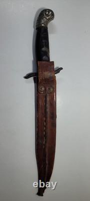 1880s To 1930s Middle Eastern Knife 14 OAL Clip Point, 2 Fullers, Horn Handle