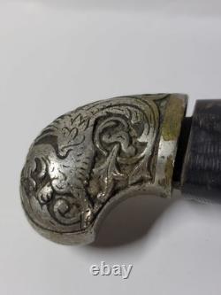 1880s To 1930s Middle Eastern Knife 14 OAL Clip Point, 2 Fullers, Horn Handle