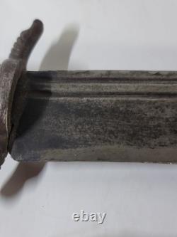 1880s To 1930s Middle Eastern Knife 14 OAL Clip Point, 2 Fullers, Horn Handle