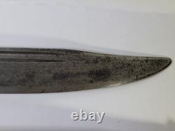 1880s To 1930s Middle Eastern Knife 14 OAL Clip Point, 2 Fullers, Horn Handle