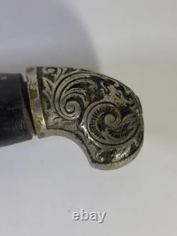 1880s To 1930s Middle Eastern Knife 14 OAL Clip Point, 2 Fullers, Horn Handle