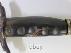 1880s To 1930s Middle Eastern Knife 14 OAL Clip Point, 2 Fullers, Horn Handle