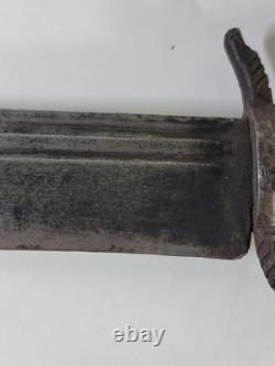 1880s To 1930s Middle Eastern Knife 14 OAL Clip Point, 2 Fullers, Horn Handle