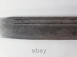 1880s To 1930s Middle Eastern Knife 14 OAL Clip Point, 2 Fullers, Horn Handle