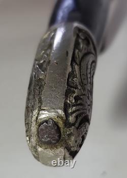 1880s To 1930s Middle Eastern Knife 14 OAL Clip Point, 2 Fullers, Horn Handle