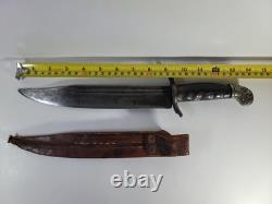 1880s To 1930s Middle Eastern Knife 14 OAL Clip Point, 2 Fullers, Horn Handle