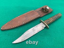 1890 1906 JOHN NEWTON Vintage England STAG BOWIE FIGHTER, HUNT Knife