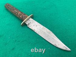 1890 1906 JOHN NEWTON Vintage England STAG BOWIE FIGHTER, HUNT Knife