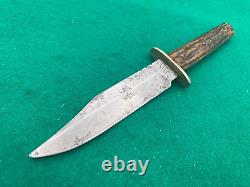 1890 1906 JOHN NEWTON Vintage England STAG BOWIE FIGHTER, HUNT Knife