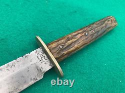 1890 1906 JOHN NEWTON Vintage England STAG BOWIE FIGHTER, HUNT Knife