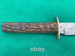1890 1906 JOHN NEWTON Vintage England STAG BOWIE FIGHTER, HUNT Knife