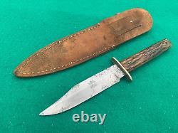 1890 1906 JOHN NEWTON Vintage England STAG BOWIE FIGHTER, HUNT Knife