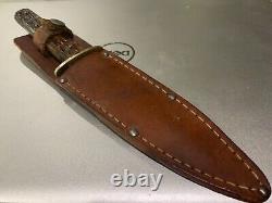 1890 1906 JOHN NEWTON Vintage England STAG BOWIE FIGHTER, HUNT Knife