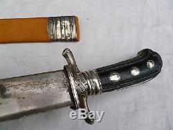 18thC ANTIQUE SILVER HUNTING SWORD. GERMAN /AUSTRIAN HANGER SABRE cutlass KNIFE