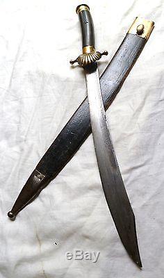 1919 Antique Golok Knife Java Dutch East India Bowie Moro Hunting Sword Axe Kris