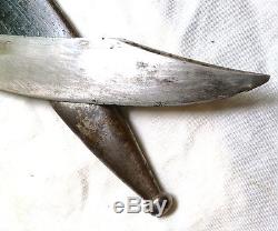 1919 Antique Golok Knife Java Dutch East India Bowie Moro Hunting Sword Axe Kris