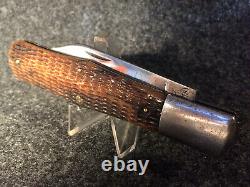 1920-40 Beautiful Greenbone CASE TESTED 61050 SWELL-CENTER HUNTING KNIFE COKE