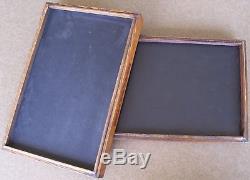 1920's 1930's WINCHESTER CUTLERY 2 oak pocket hunting knife display trays