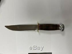 1930'sMARBLE'SGLADSTONE, MICH. IDEAL 6incHUNTING KNIFE withORIG. LEATHER SHEATH