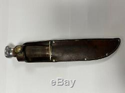 1930'sMARBLE'SGLADSTONE, MICH. IDEAL 6incHUNTING KNIFE withORIG. LEATHER SHEATH