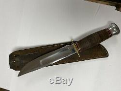 1930'sMARBLE'SGLADSTONE, MICH. IDEAL 6incHUNTING KNIFE withORIG. LEATHER SHEATH