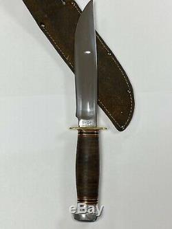 1930'sMARBLE'SGLADSTONE, MICH. IDEAL 6incHUNTING KNIFE withORIG. LEATHER SHEATH