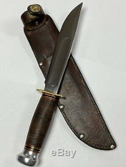 1930'sMARBLE'SGLADSTONE, MICH. IDEAL 6incHUNTING KNIFE withORIG. LEATHER SHEATH