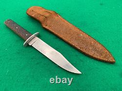 1930s -40's KINFOLKS never sharpen SUPER rare HUNTING KNIFE perfect BONE