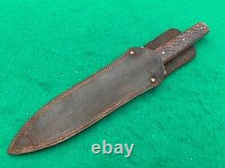 1930s -40's KINFOLKS never sharpen SUPER rare HUNTING KNIFE perfect BONE