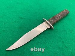 1930s -40's KINFOLKS never sharpen SUPER rare HUNTING KNIFE perfect BONE