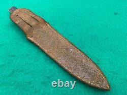 1930s -40's KINFOLKS never sharpen SUPER rare HUNTING KNIFE perfect BONE