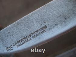 1930s Vintage 5 Blade HENCKELS Carbon Butcher Hunting Knife & Sheath USA