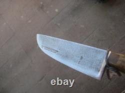 1930s Vintage 5 Blade HENCKELS Carbon Butcher Hunting Knife & Sheath USA