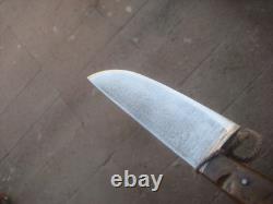 1930s Vintage 5 Blade HENCKELS Carbon Butcher Hunting Knife & Sheath USA