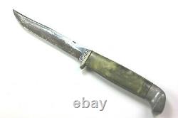 1934-1937 CASE 4 1/8 Chromed Pearl Composition Hunting Knife with Case Sheath