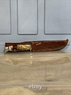 1940-1965 Case Stag Scales 9 Inch Fixed Blade Knife withOriginal Sheath