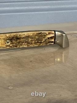 1940-1965 Case Stag Scales 9 Inch Fixed Blade Knife withOriginal Sheath