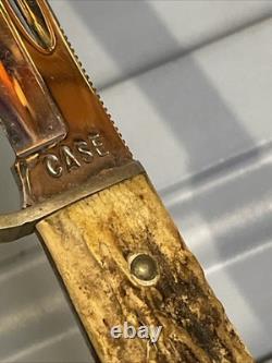 1940-1965 Case Stag Scales 9 Inch Fixed Blade Knife withOriginal Sheath