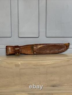 1940-1965 Case Stag Scales 9 Inch Fixed Blade Knife withOriginal Sheath